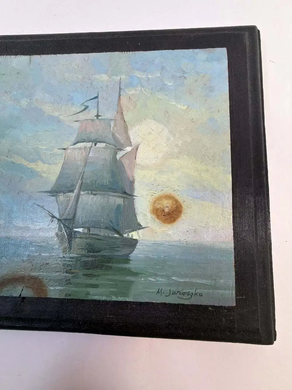 M. Jaroszko Nautical Seascape‎ Ship Oil Painting
